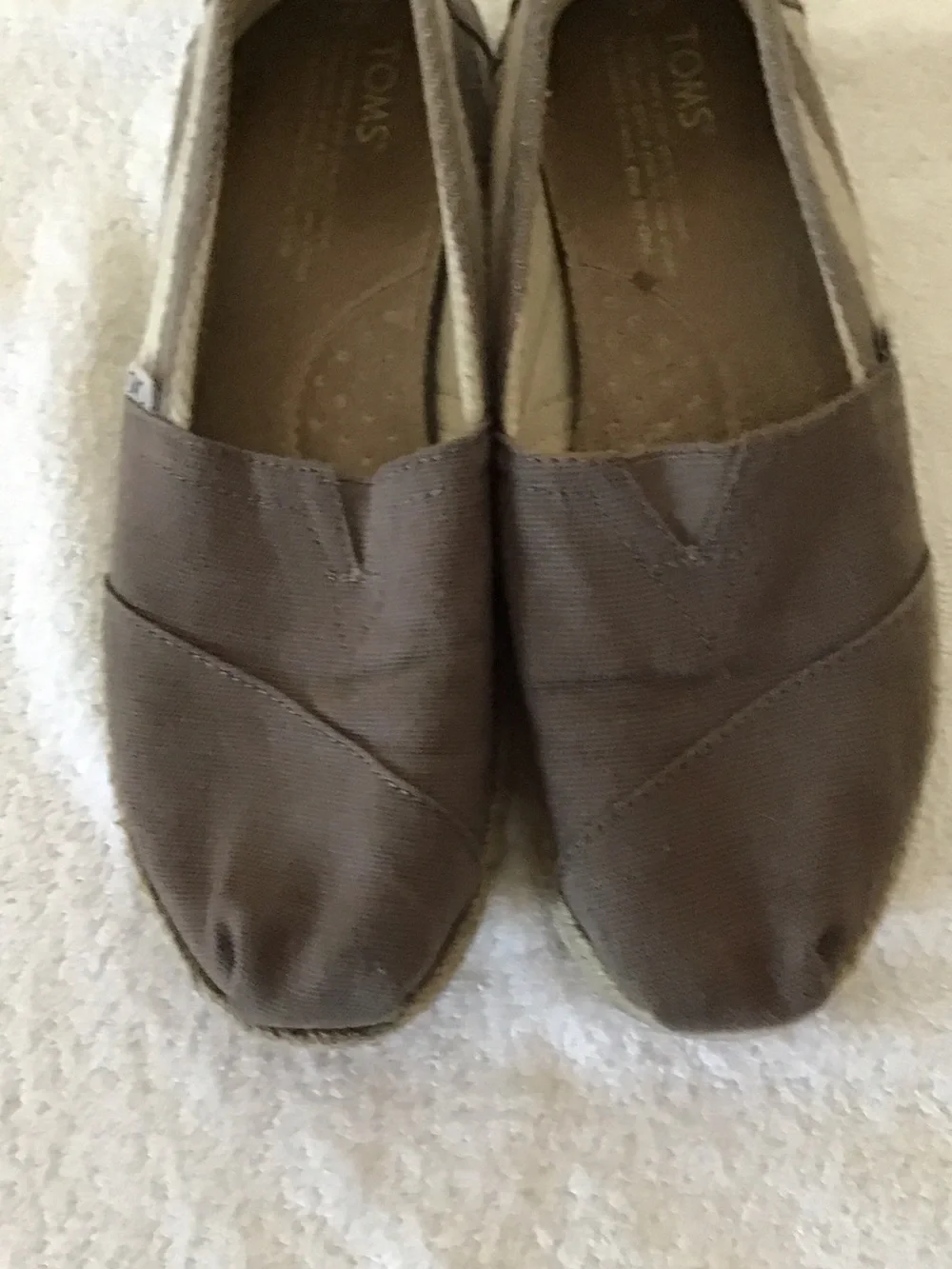 Toms Women's Slip-On Espadrilles in Taupe Canvas